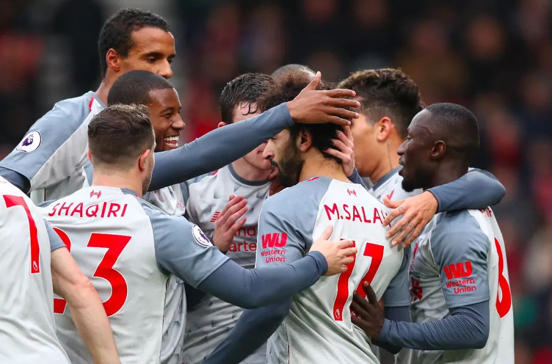 萨拉赫传射建功利物浦四球大胜伯恩茅斯登顶  萨拉赫传射建功利物浦四球大胜伯恩茅斯登顶